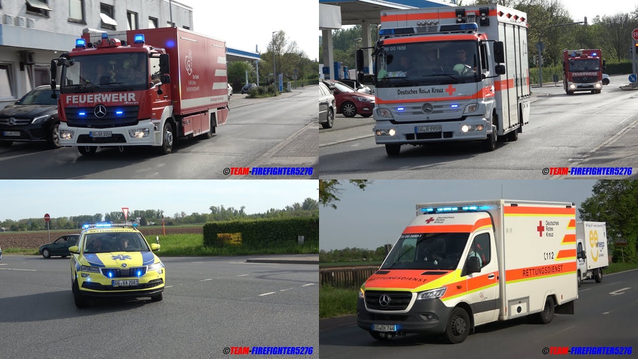 [F3Y + MANV25 - Feuer in einer Flüchtlingsunterkunft] Großalarm in Ginsheim Gustavsburg