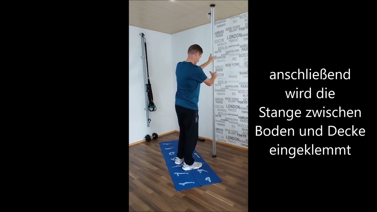 Uniprof24 Boden-Decken Stange Klemmstange Produktvideo