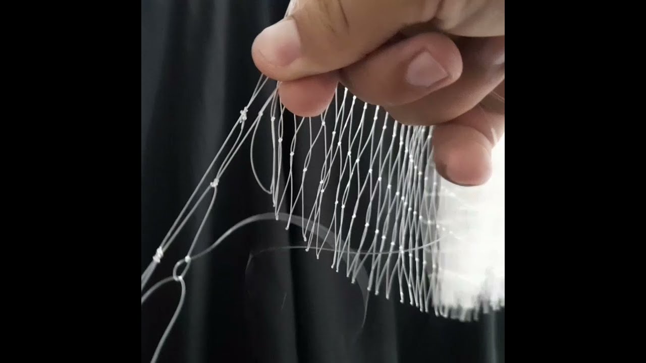 Como fazer tarrafa com pano de rede malha 6  part 4 ( encabeçamento e corte)