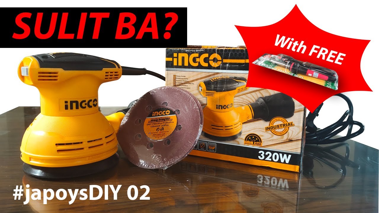 #JapoysDIY 02: INGCO Rotary Sander (Unboxing and Review) Sulit ba?