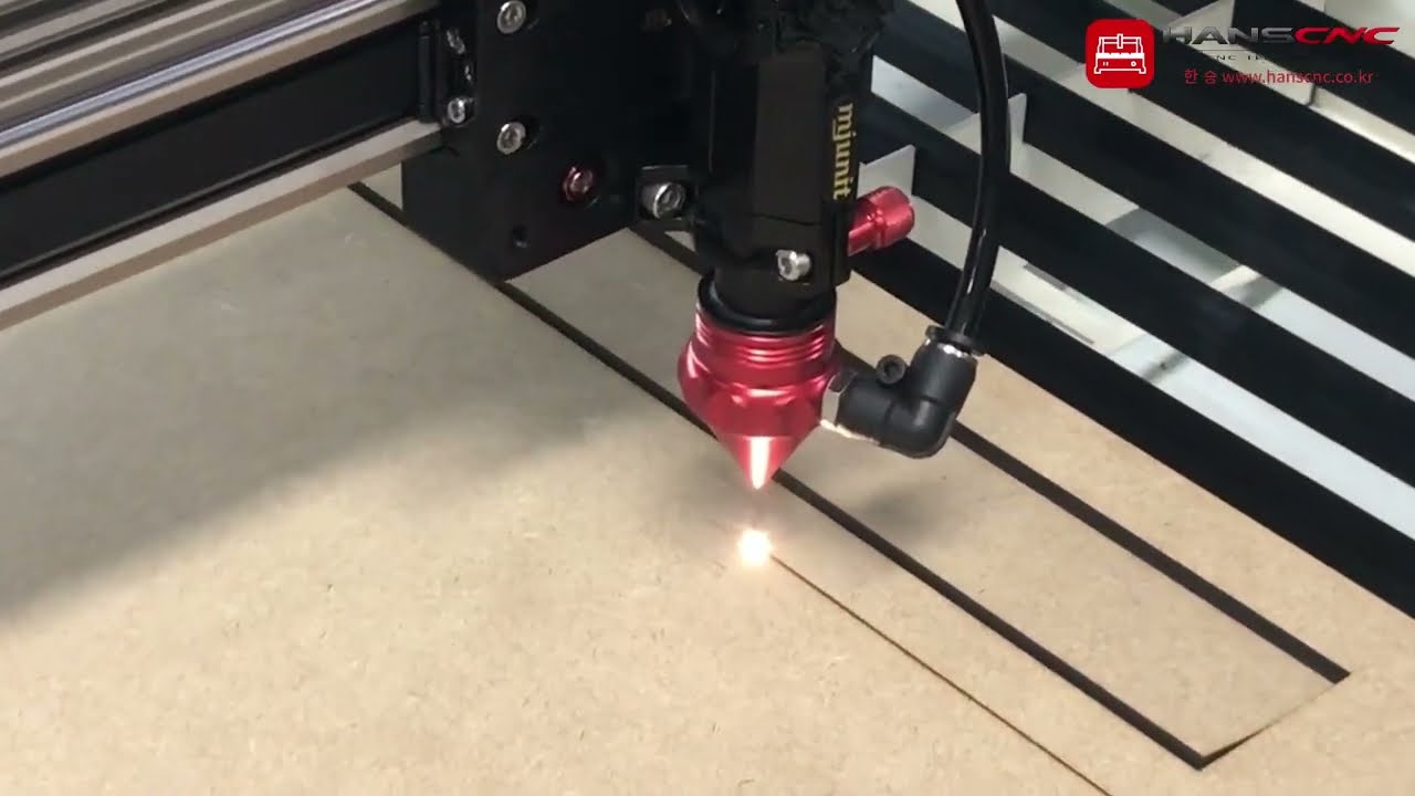2. 한승 HANSCNC 레이저 조각기 HD-1310 90W MDF 레이저 커팅 영상입니다.