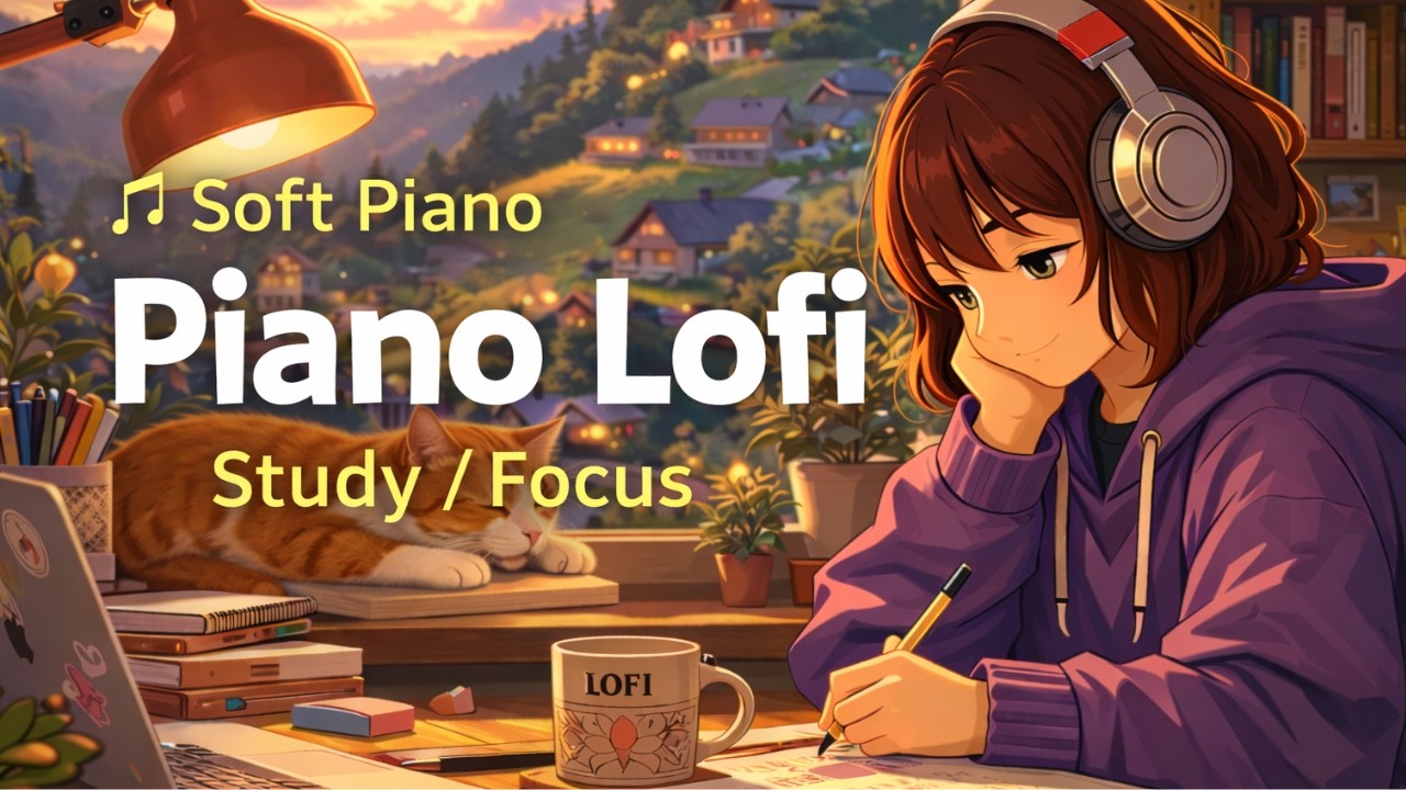 Peaceful Piano Lofi , Cozy Ambience for Focus & Relaxation  & Study  Beautiful music 讀書音樂・工作・放鬆・助眠音樂