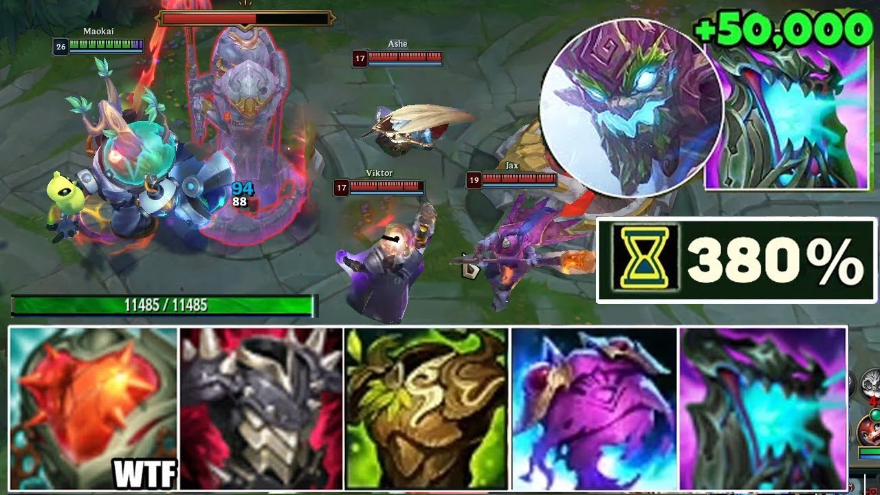 HÓA CỔ THỤ BẤT TỬ 1000 NĂM VỚI MAOKAI FULL TANK GẦN 12K MÁU TRONG URF
