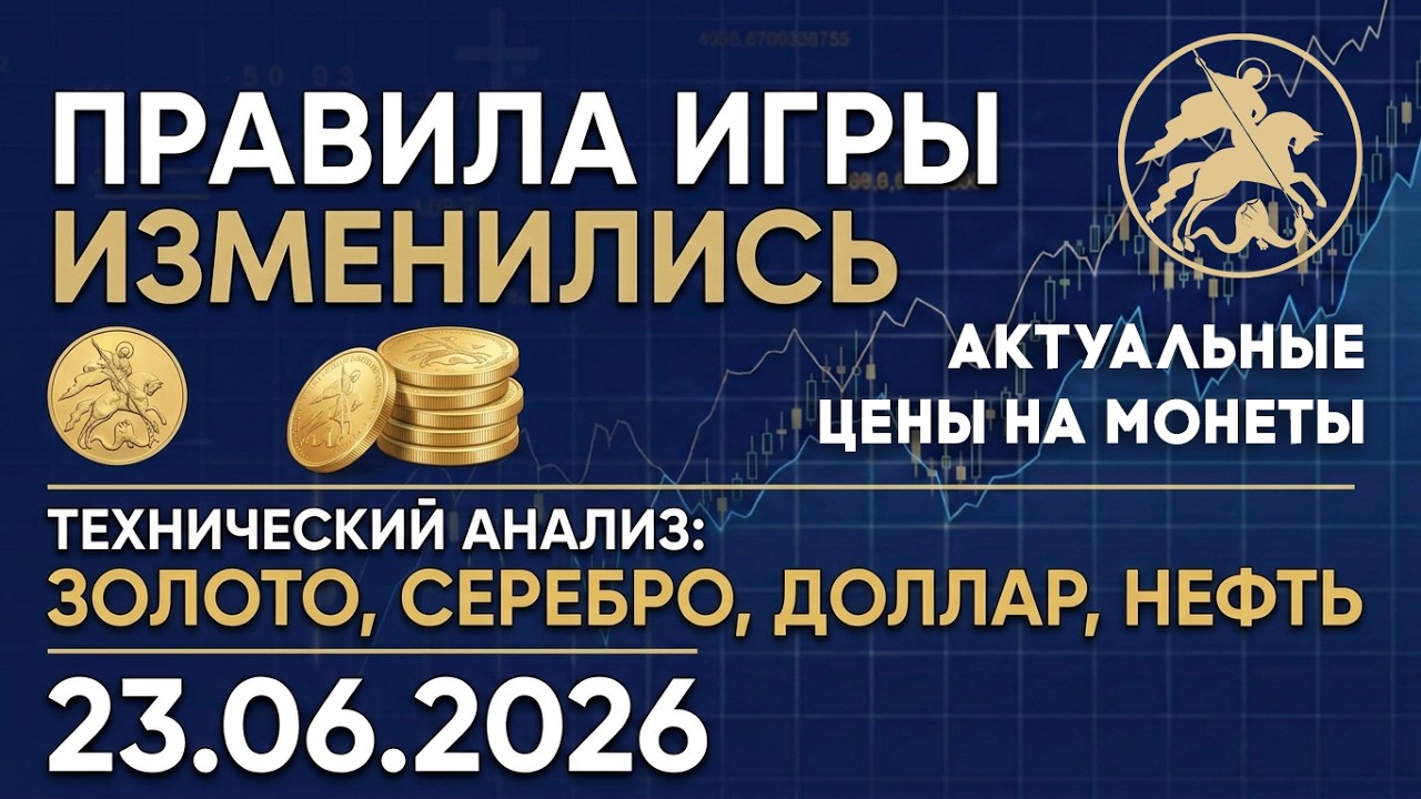 Новая эра золота: старые прогнозы ошиблись. Анализ рынка золота, серебра, нефти, доллара 23.06.2026г