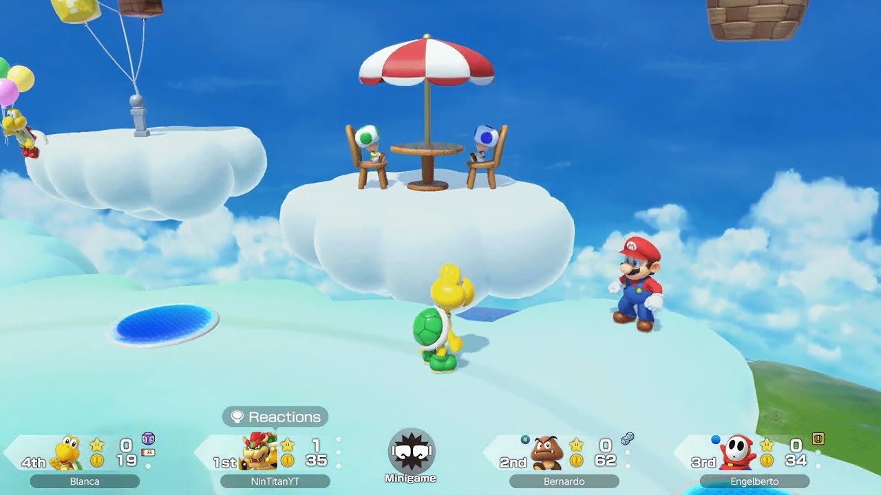 Super Mario Party Jamboree - Bowser vs Goomba vs Shy Guy vs Koopa - Mario's Rainbow Castle