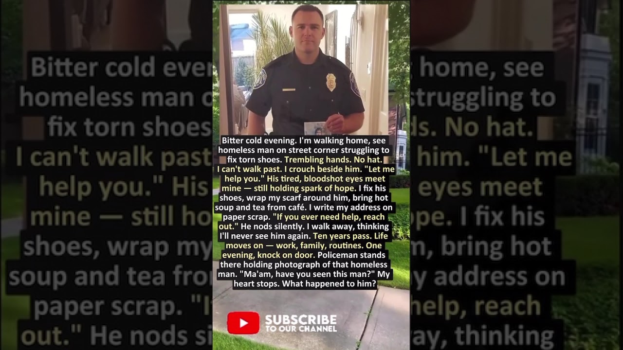 I HELPED A HOMELESS MAN - 10 YEARS LATER, POLICE CAME WITH HIS PHOTO🏠💙