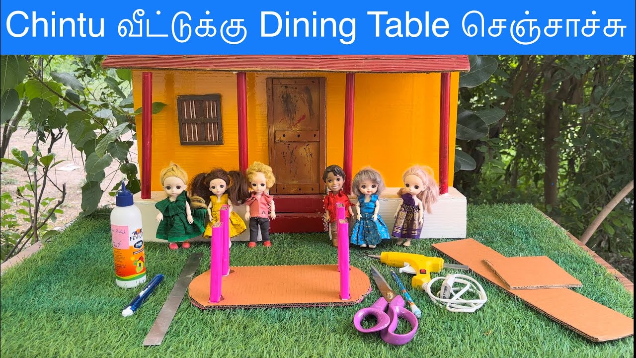 Chintu வீட்டுக்கு Dining table செஞ்சாச்சு#chuttibomma #chintuvideo #chintu