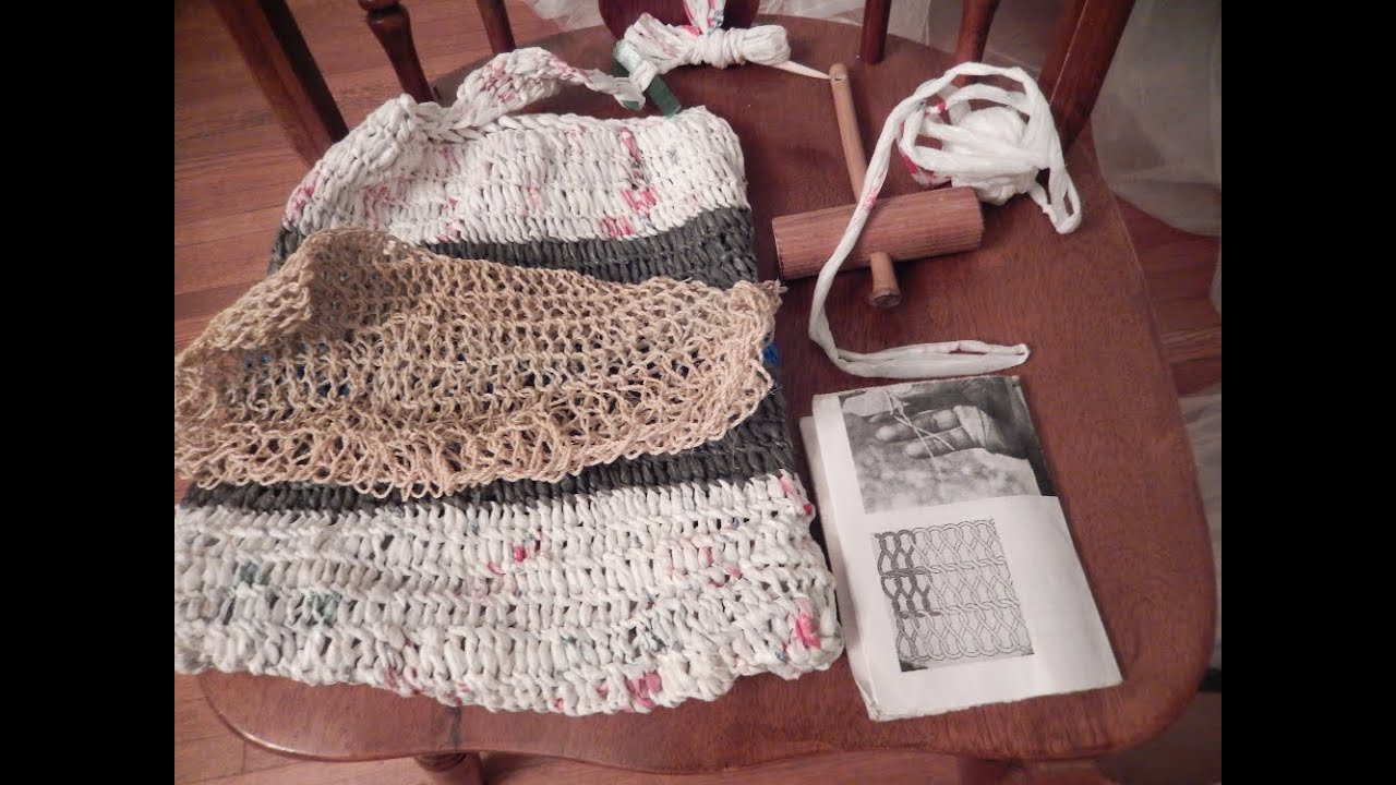 A bilum (traditional Papua New Guinea style bag) from plarn!