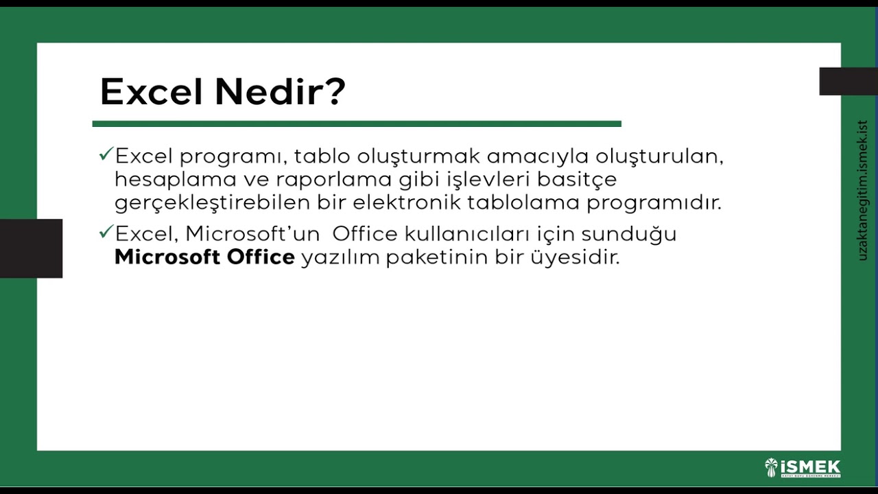 a Excel Nedir,Ni&ccedil;in Kullanılır,Avantajları Nelerdir ?
