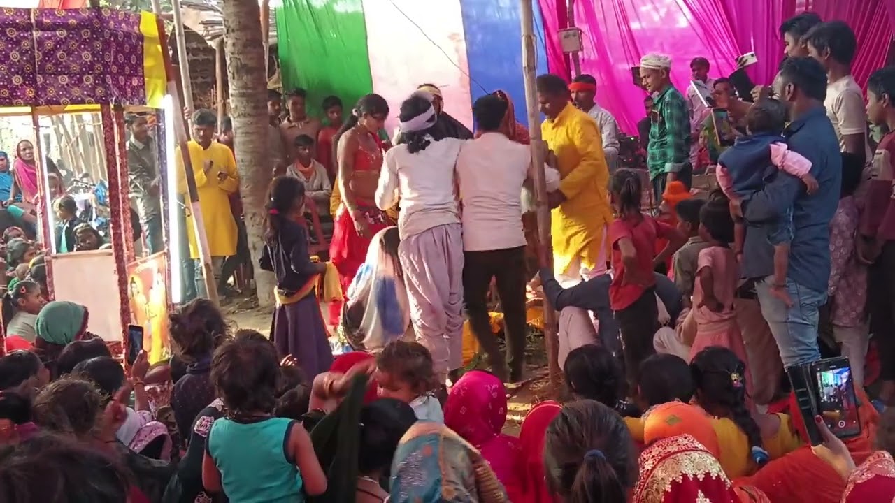 Kanta per suta ke upri mein Dal ke dhaan kute ka dekhiae drishya