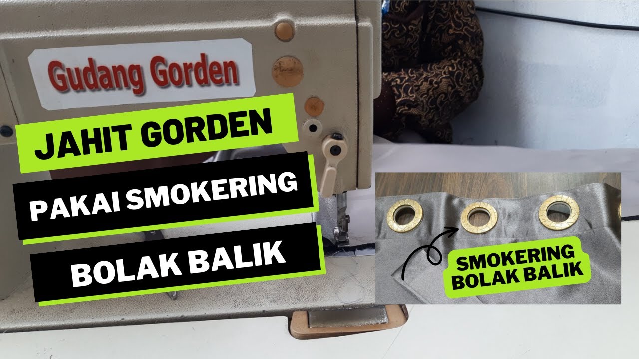 Tutorial Jahit GORDEN Pakai Smokering Bolak Balik | Bisa Jahit Sendiri