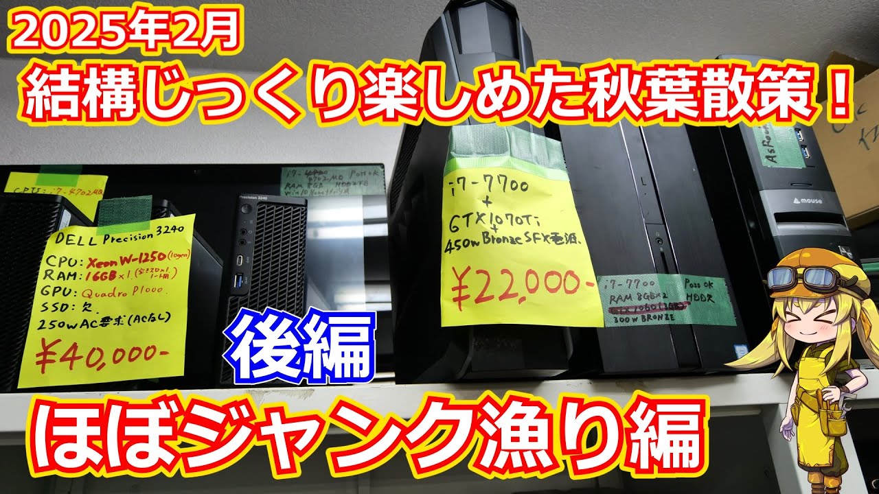 【アキバ散策】2025年2月の秋葉散策！後編　ほぼずっとジャンク漁りをし続ける編！面白いジャンクには出会えるのか！？【ジャンク】