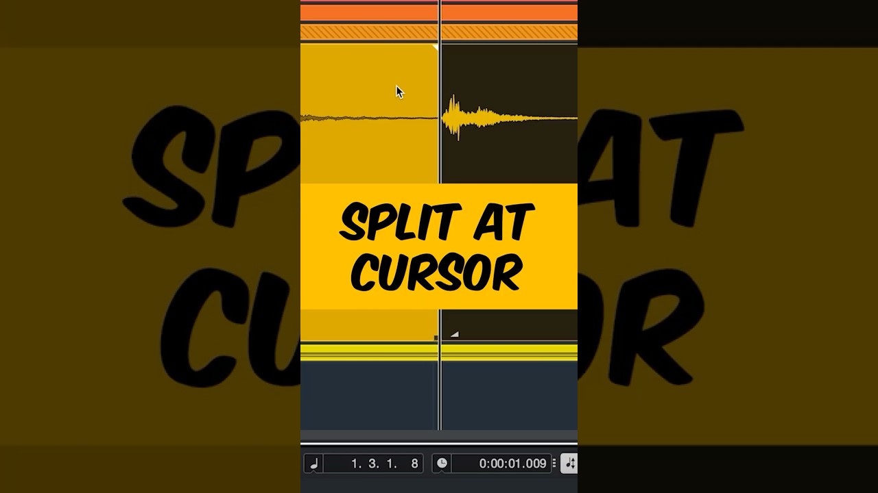How to split events at the cursor position in Cubase 