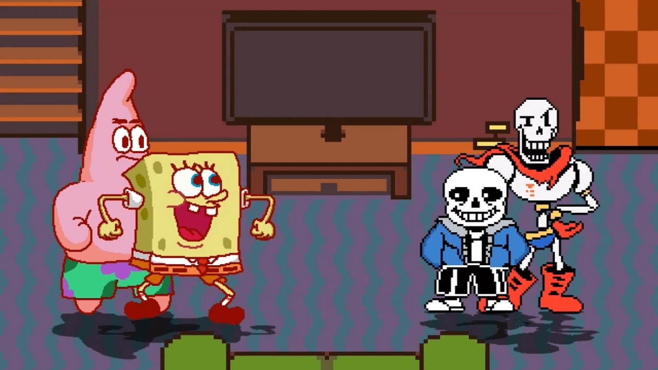 MUGEN - Spongebob & Patrick Star VS Undertale Sans & Papyrus