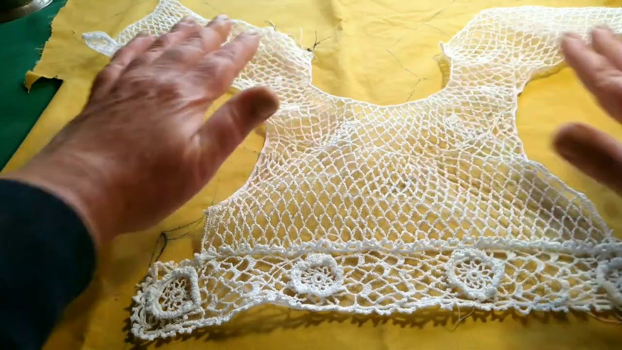 Irish crochet Bebe lace, designing and making a christening gown, part 1