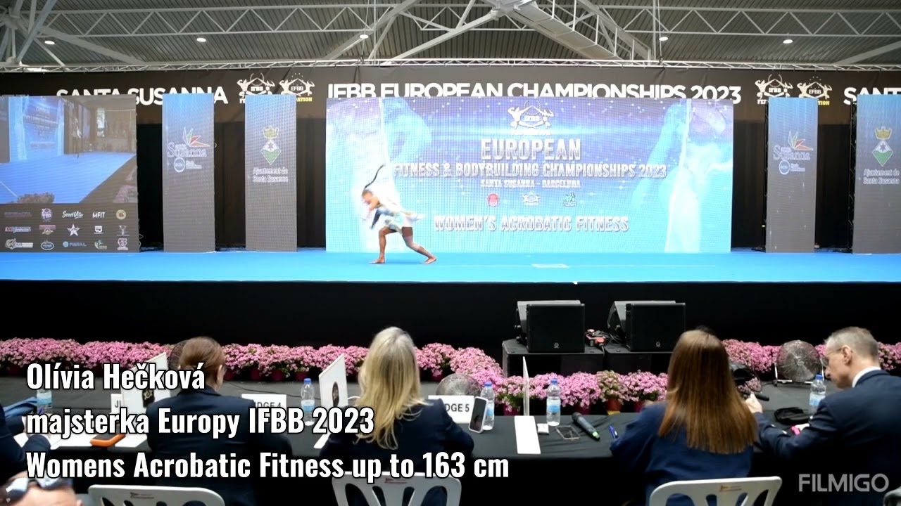 Olívia Hečková majsterka Europy IFBB 2023Womens Acrobatic Fitness up to 163 cm