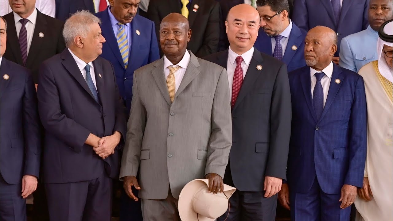 MUSEVENI shakes hands of World leaders-Presidents welcoming them for the NAM Summit in Kampala City
