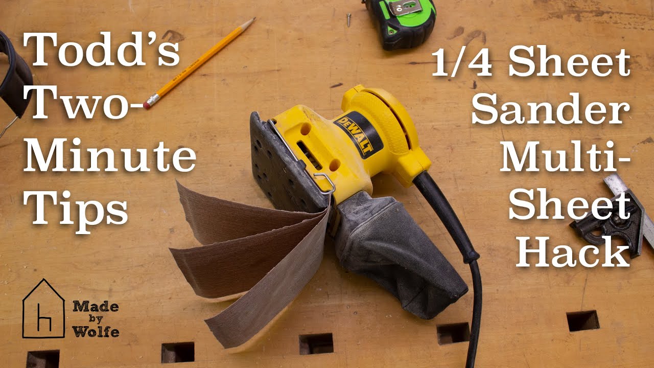 2 Minute Tips: Multiple sanding sheets