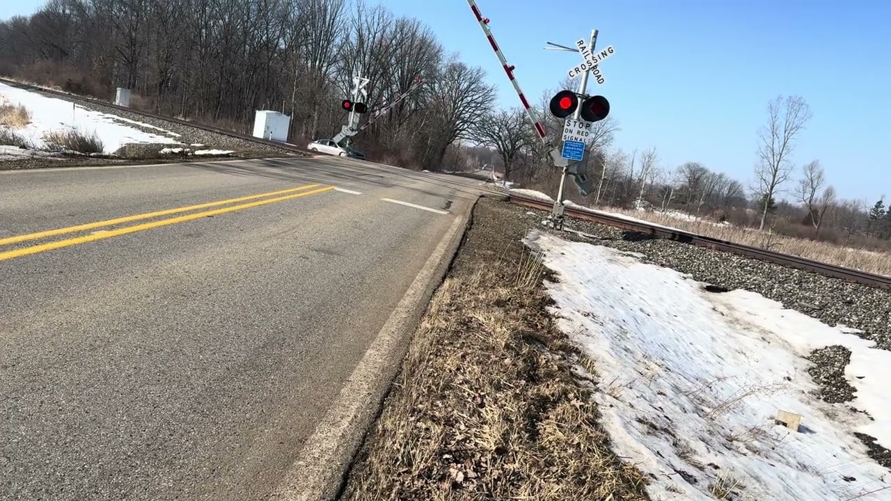 Westbound Amtrak train at Erie Road 