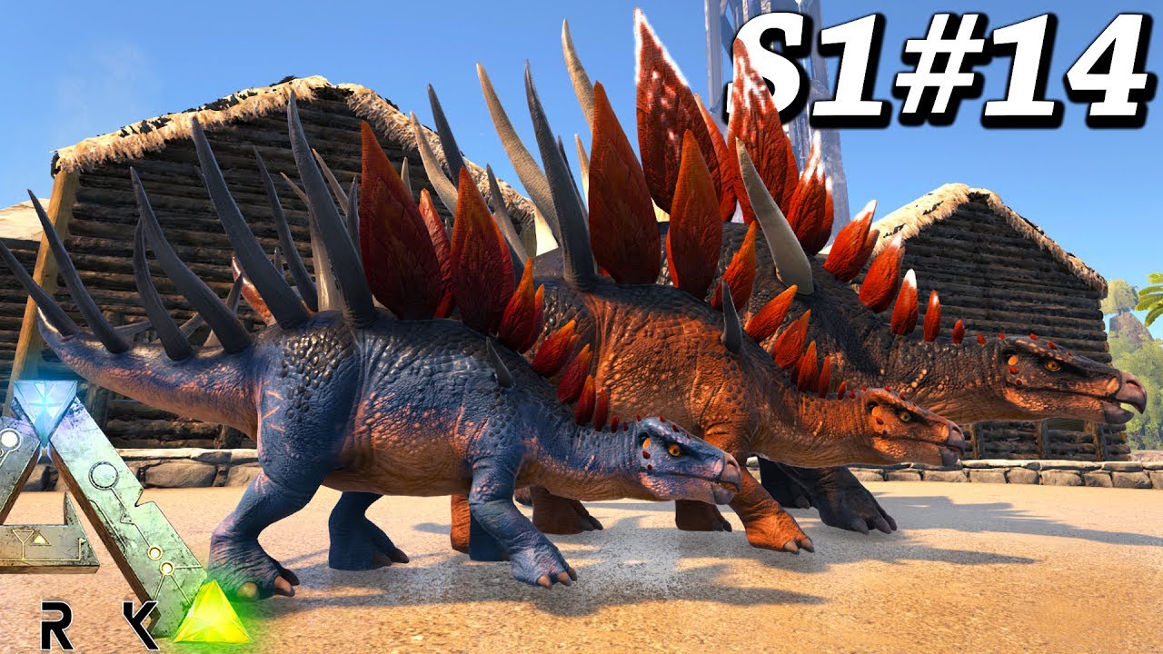 3x COLOR MUTATIONS ON KENTRO + WORKING ON THE ROOF OF THE BASE Ark Survival Evolved The Center Ep14