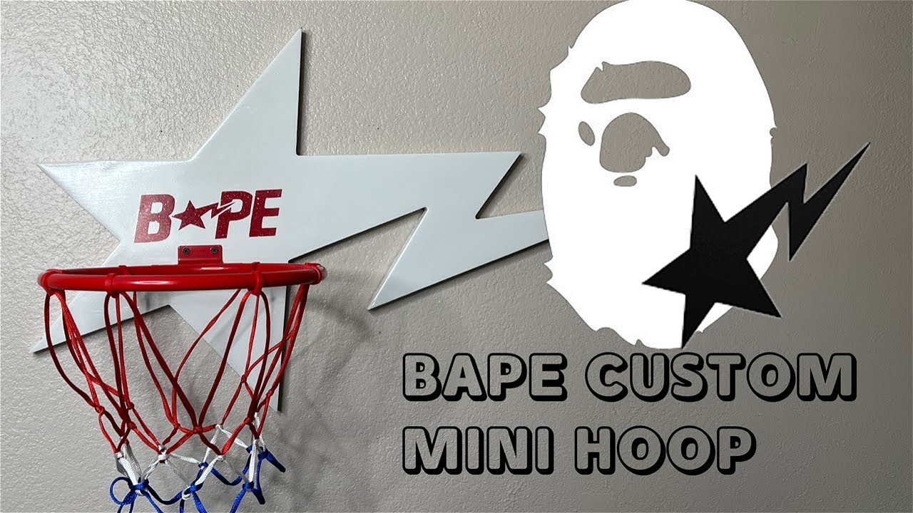 MAKING A BAPE STAR CUSTOM MINI HOOP| TIMELAPSE
