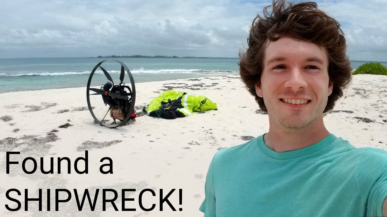 Flying to a deserted island on my paramotor!
