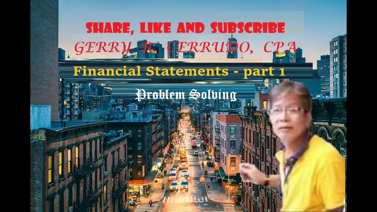 FINANCIAL STATEMENTS PART 1( Reconstruction of FS using ratios )