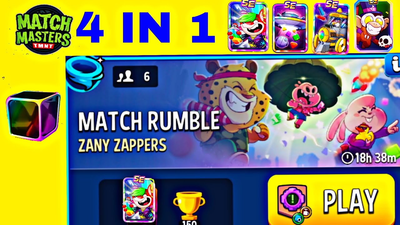 Zany Zappers Blow Em Up Match Rumble Match Masters 6 players eazy win gameplay