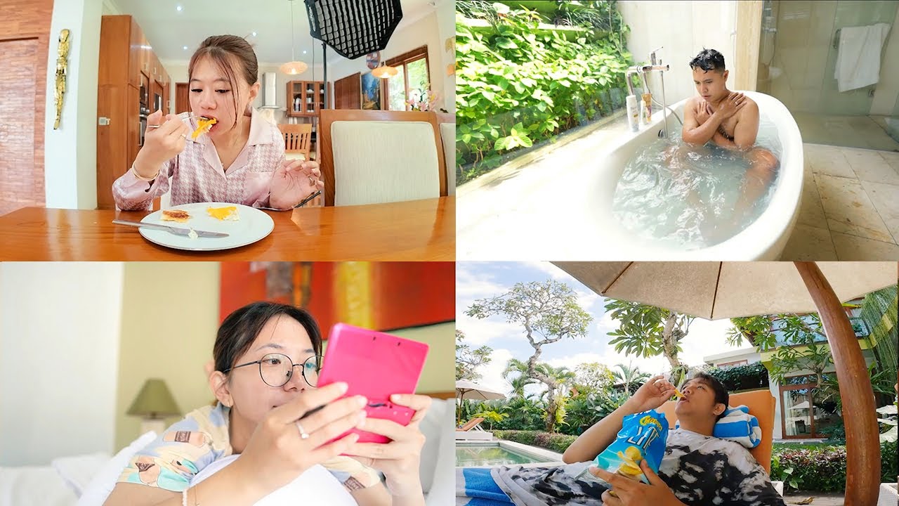 KEGIATAN SEHARIAN DI VILLA!! ADA YANG BERENANG, REBAHAN, MAKAN DAN MANDI!!
