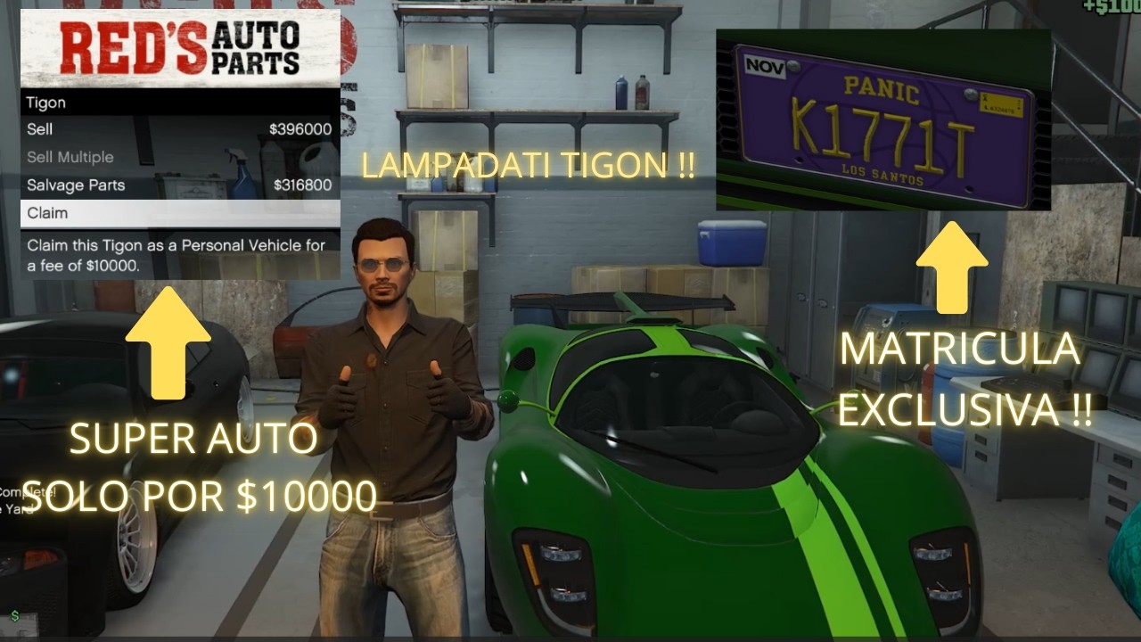 LAMPADATI TIGON RECLAMABLE POR SOLO $10000 - El Robo del Pandillero con Preps - GTA Online PC
