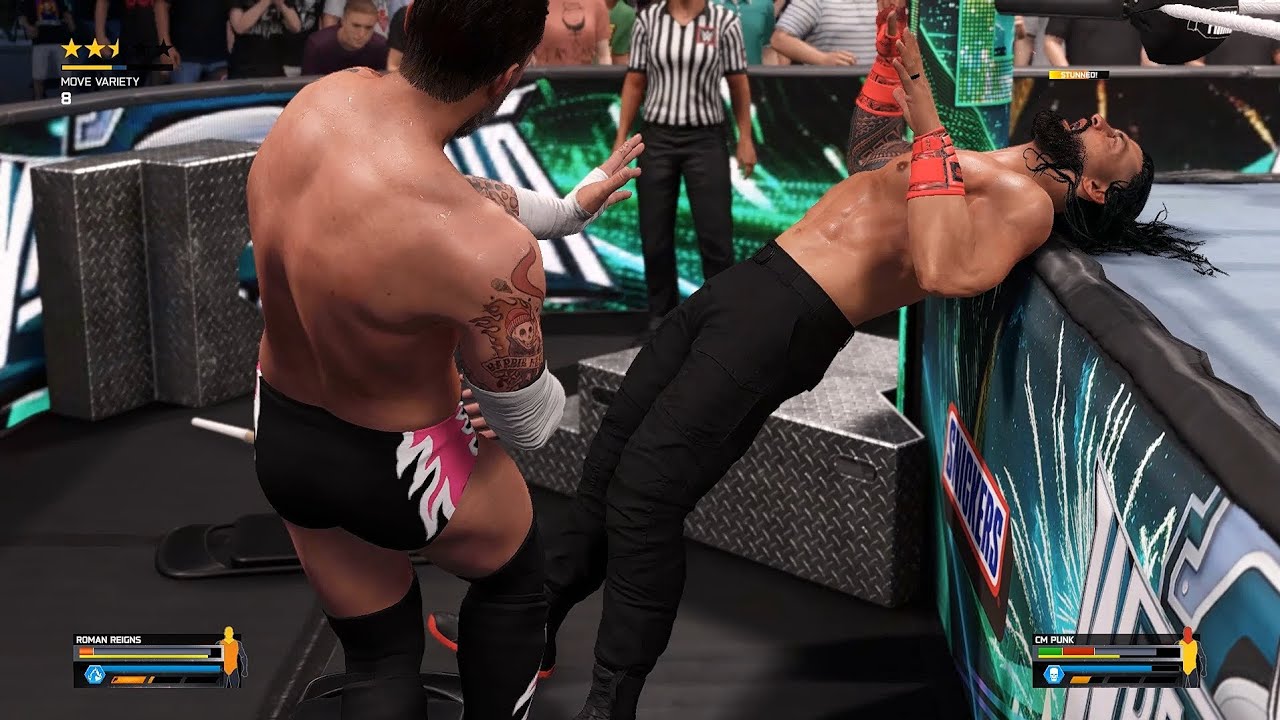 Roman Reigns vs CM Punk Full Match at WrestleMania WWE2K25 