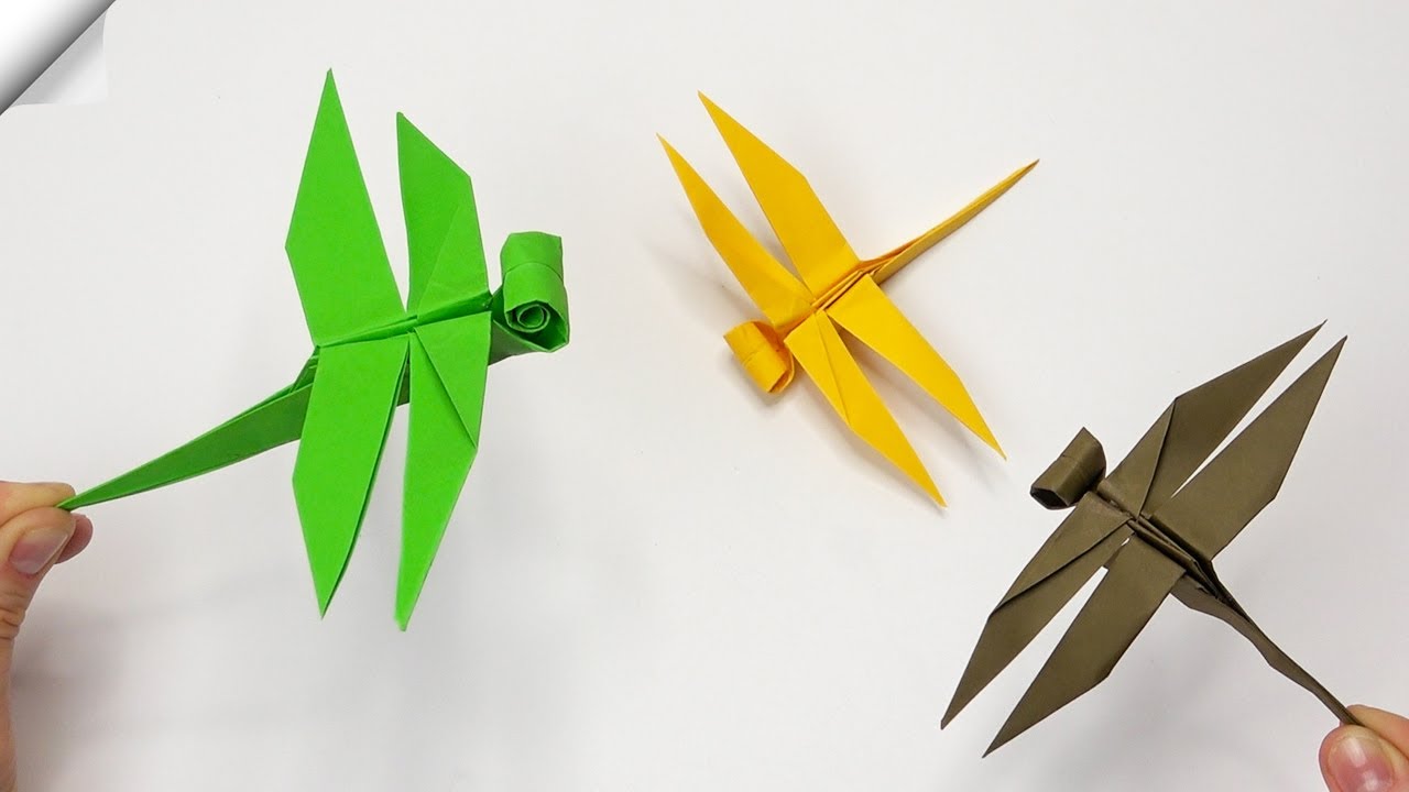 How to make paper dragonfly | Origami dragonfly
