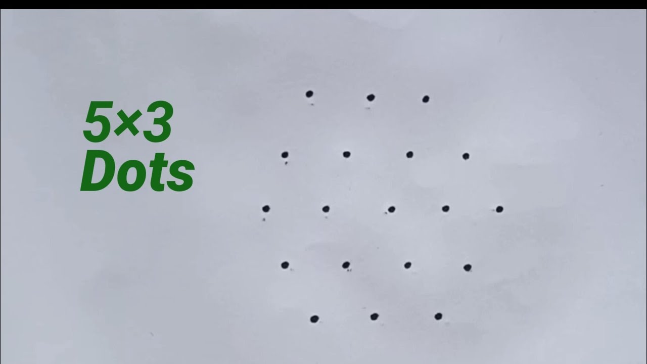easy muggulu || 5&times;3 chukkala muggulu || easy and simple rangoli with dots