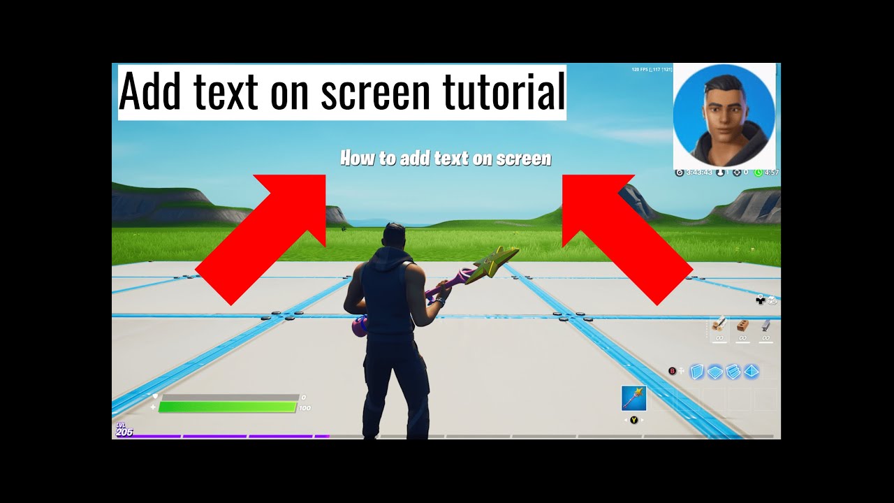 How to put TEXT ON SCREEN in FORTNITE CREATIVE (tutorial)