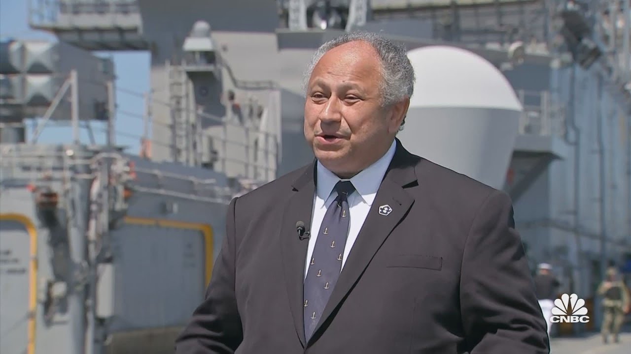 U.S. Navy Secretary talks global tensions, A.I. and debt ceiling during fleet week