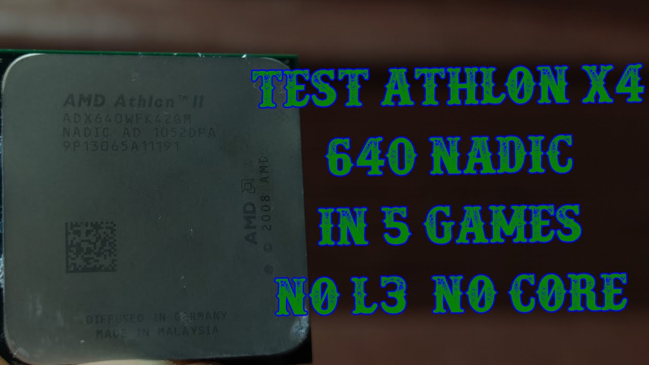 Test Athlon II x4 640 in 5 games and bencmark #No L3 #No core unlock