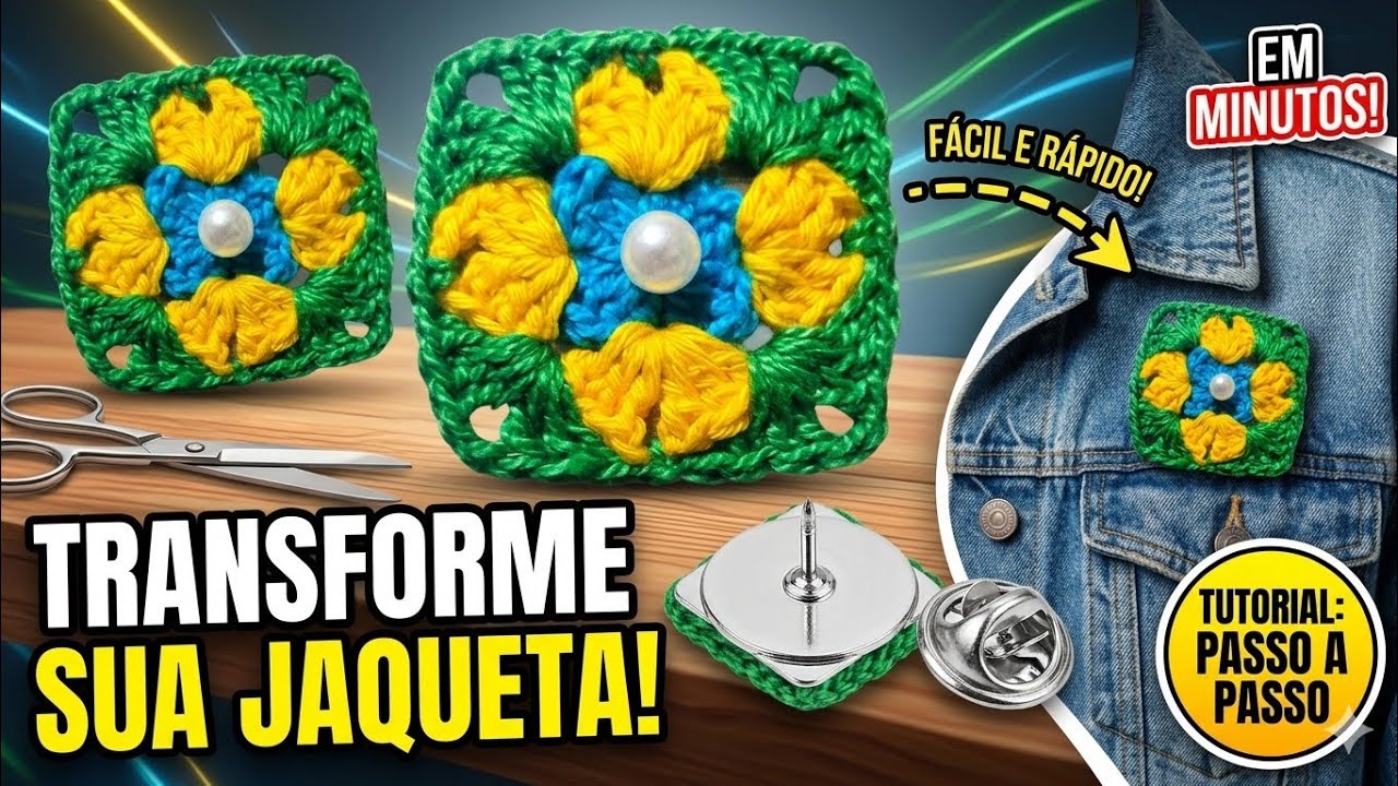 PE&Ccedil;A CORINGA: Como fazer essa Bandeirinha de Croch&ecirc; para Bijuterias , Broche, roupas @marlythibes 