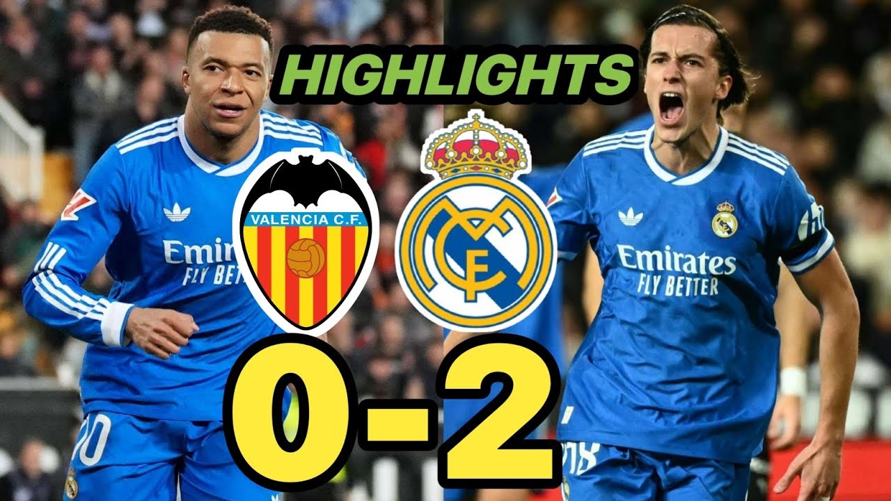 REAL MADRID DOMINATE VALENCIA WITH A CONFIDENT 2–0 VICTORY
