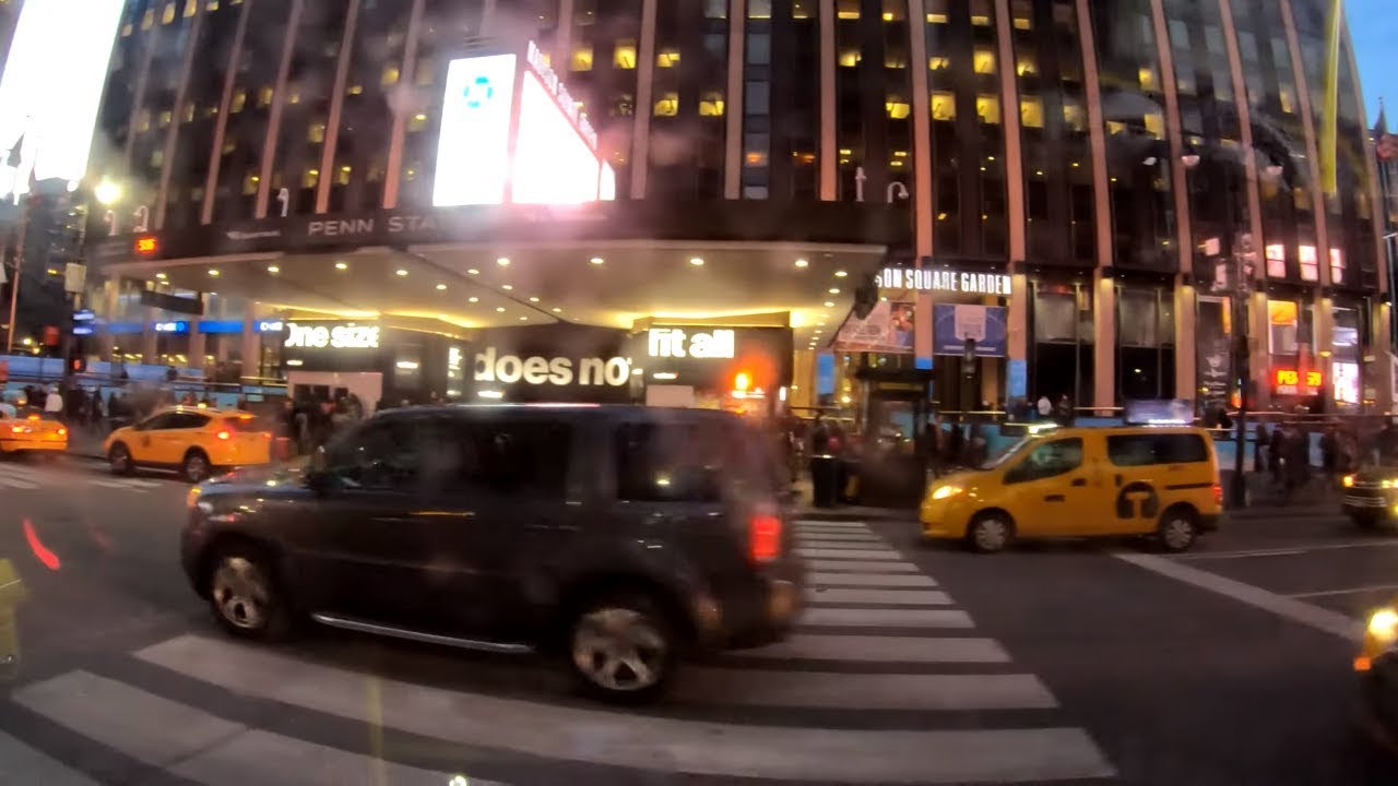 ⁴ᴷ⁶⁰ Q32 NYC Bus Side Window View from Long Island City, Queens to Penn Station, Manhattan