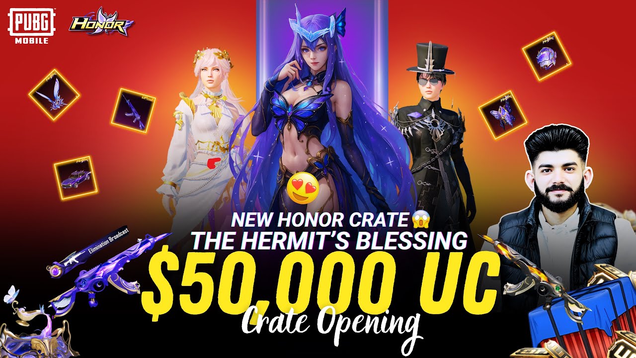 🔥 50,000 UC New HONOR Crate Opening – The Hermit’s Blessing Set | PUBG Mobile | doubleZERO Gaming