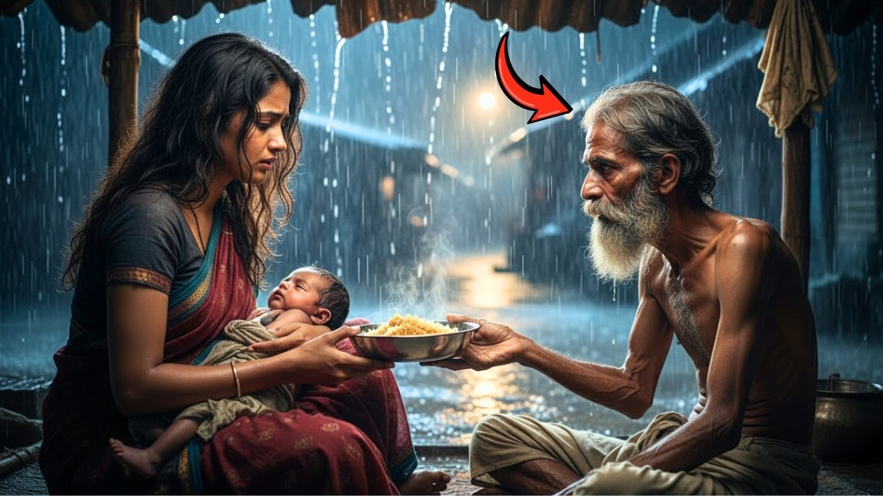 अकेली माँ ने बारिश में अजनबी को अपना आख़िरी निवाला दिया, फिर बदली किस्मत #भारतनाटक
