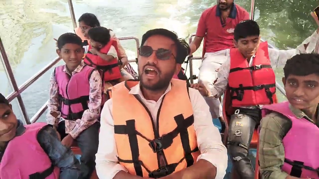 Sayajiraje waterpark akluj boat riding enjoying this moment, lovely feelings with my dear students 