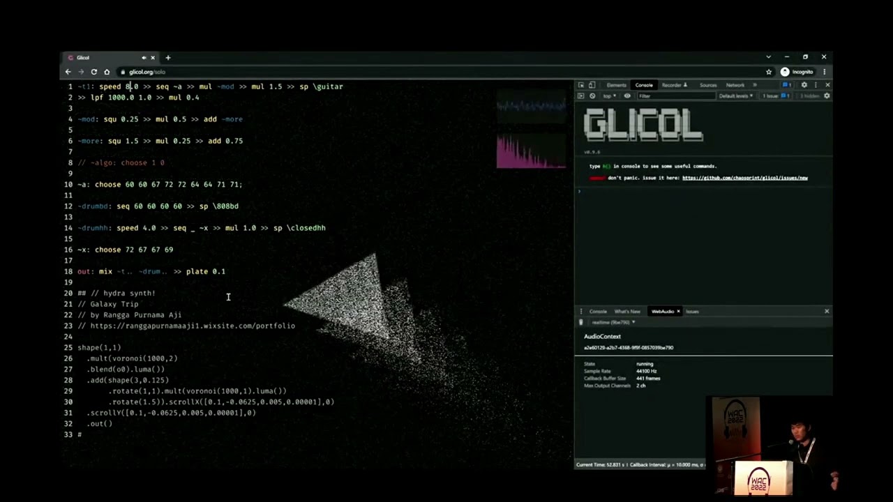 21 WAC 2022 Day 2 -  Rethink Music Collaboration in Web Audio with Redesigned Glicol Engine
