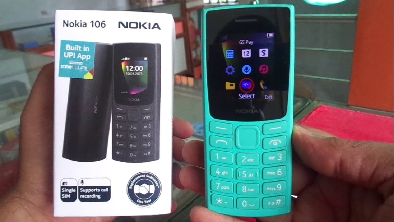 Nokia 106 single Sim, Keypad Phone with Built-in UPI Payments App unboxing 2023.