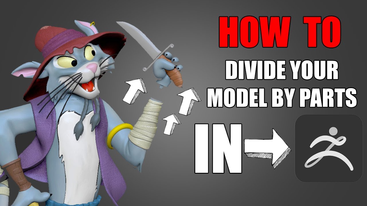 How to divide model to parts in ZBrush for printing