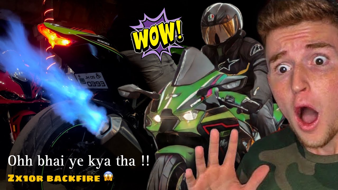 Kawasaki Zx10r ka crazy backfire😱🔥|| loud Exhaust || public reaction #kawasaki #zx10r #reaction