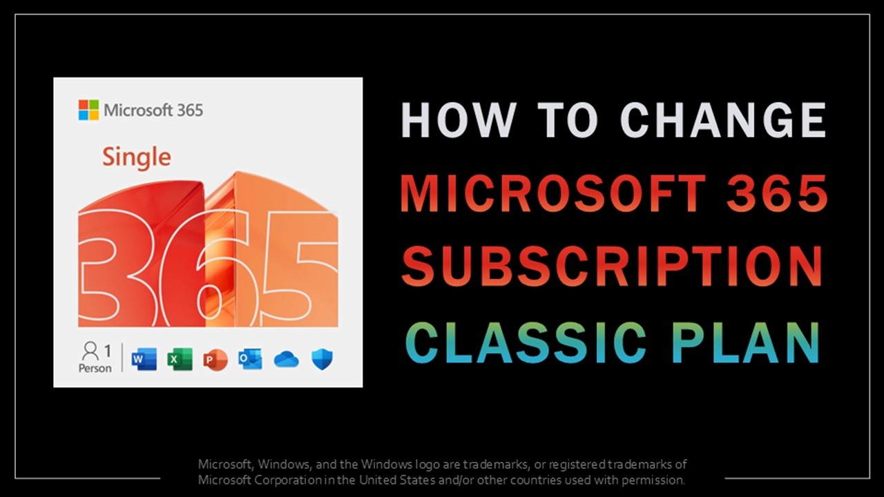 Как изменить подписку на Microsoft 365 на классический план