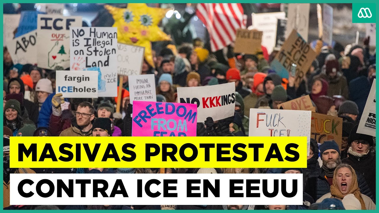 Estados Unidos: Registran masivas protestas en Minneapolis contra operativos del ICE