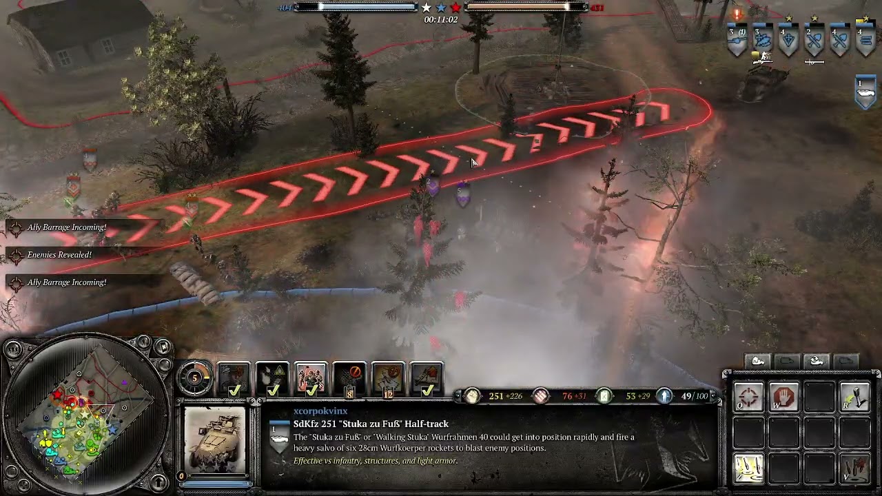 On the road to TOP RANK[4v4]  lvl 11| Company Of Heroes 2 Axis Ranked Match  306