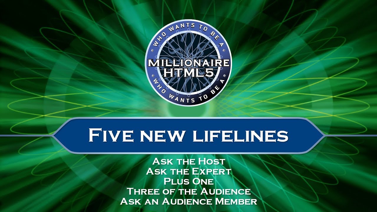 WWTBAM HTML5 - Five new lifelines